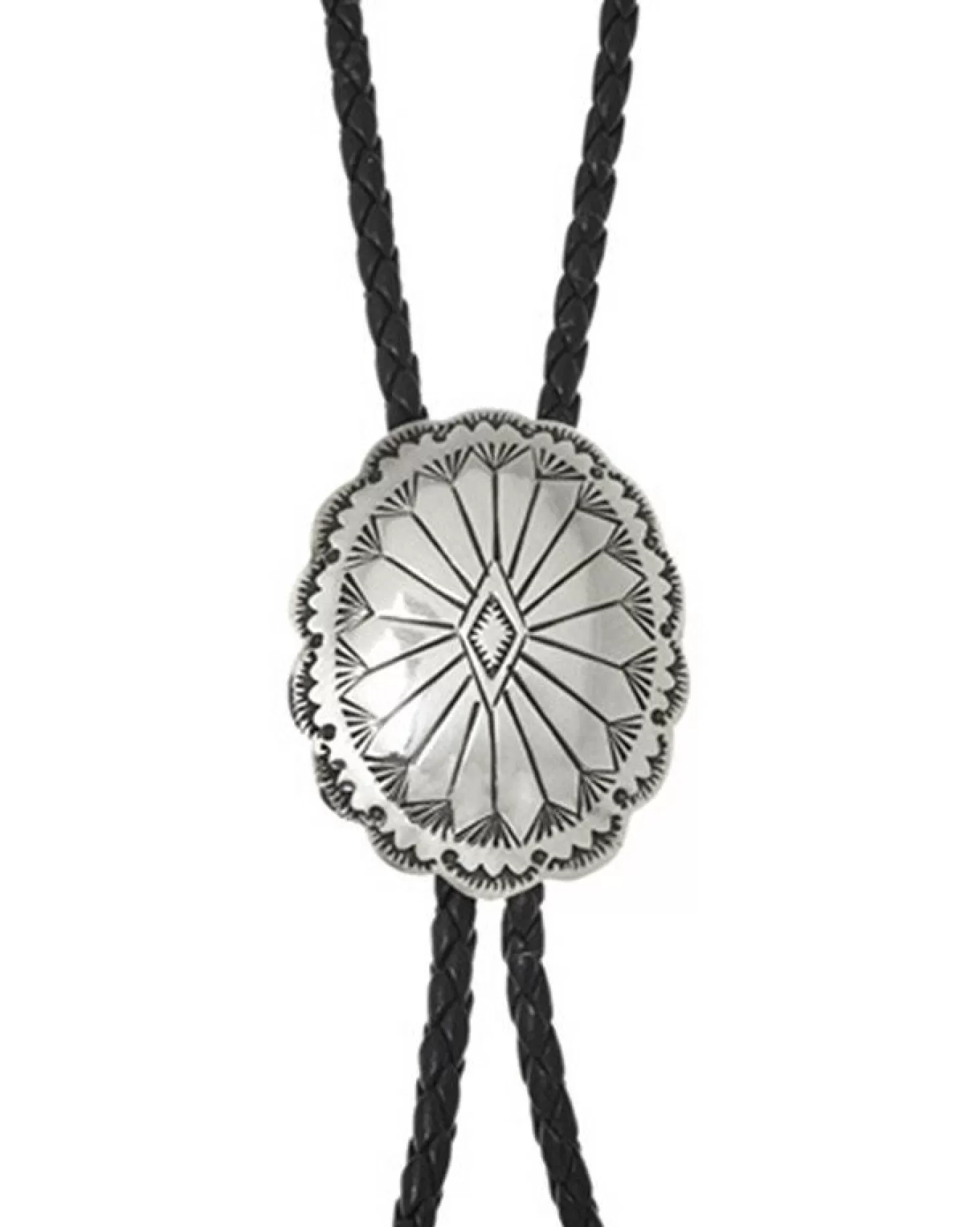 Kujten Bijoux*Bolo Tie En Massif 925/1000E Avec Lacet En Cuir