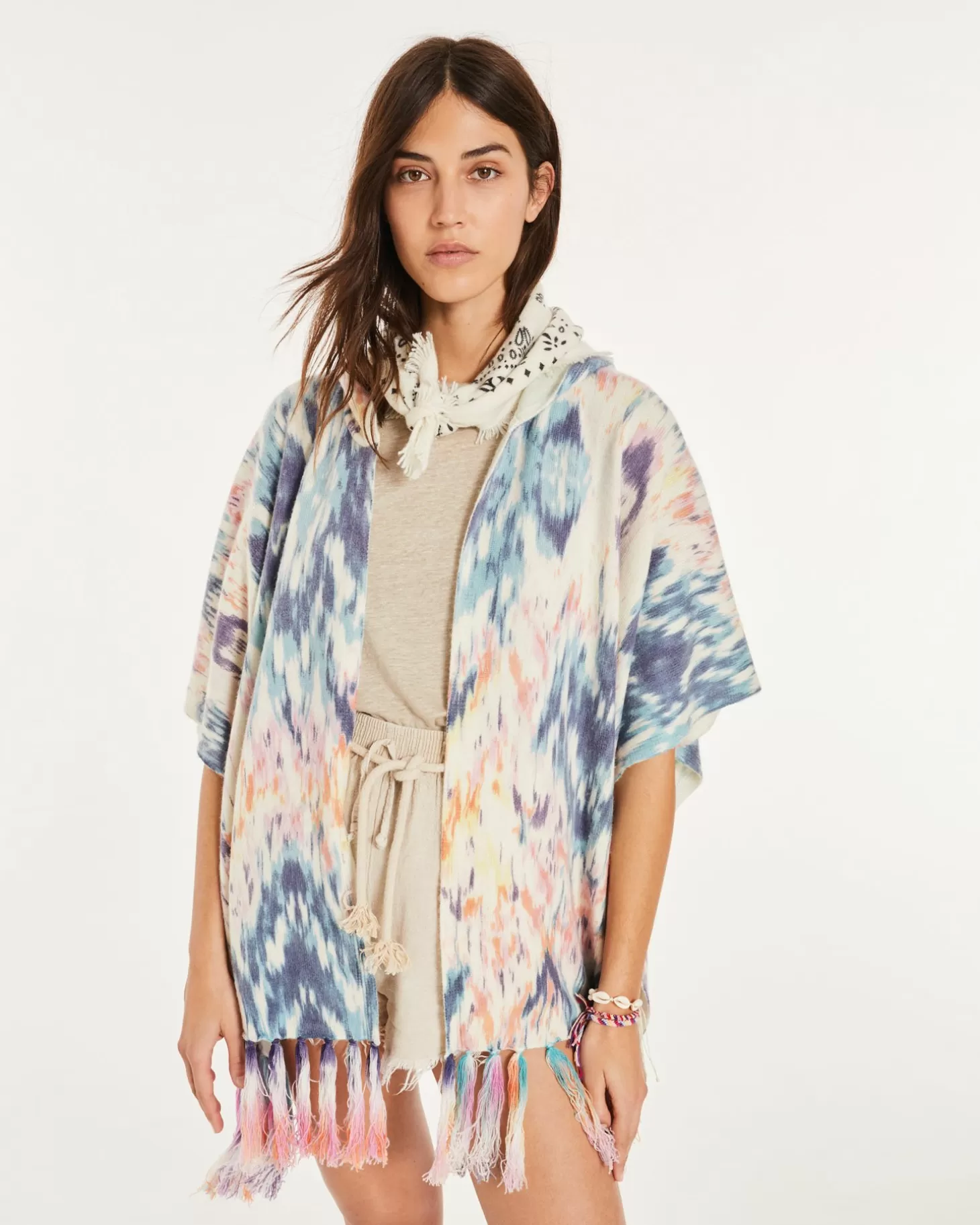 Femme Kujten Capes & Ponchos*Cape Cachemire A Franges