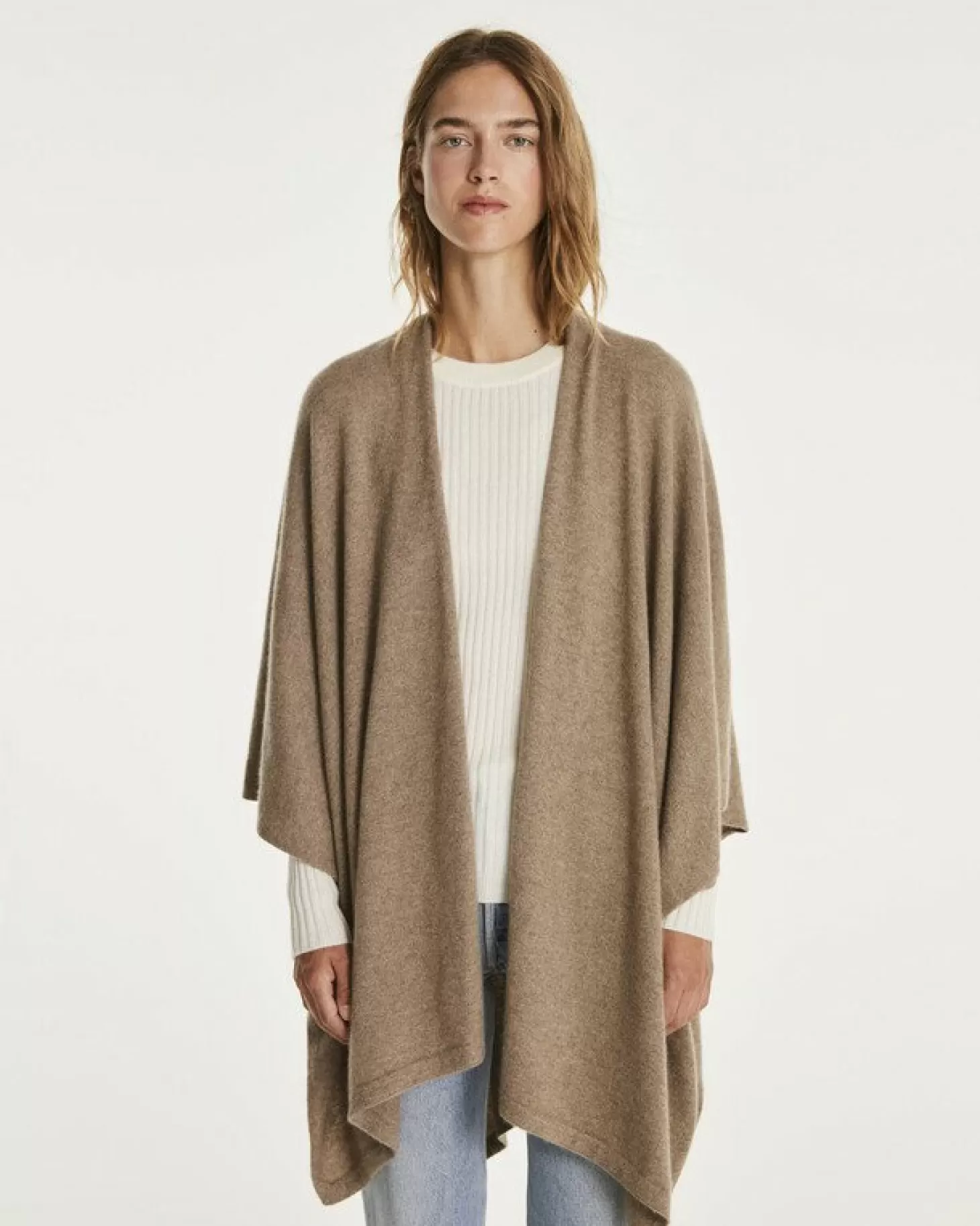 Femme Kujten Capes & Ponchos*Cape Cachemire Col Chale Unie