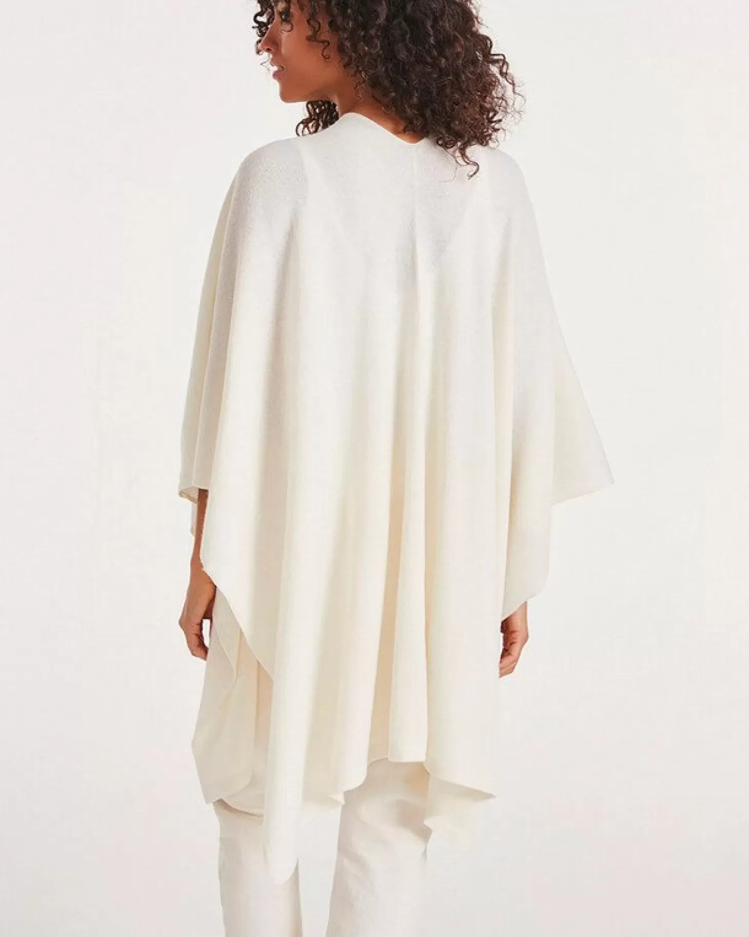 Femme Kujten Capes & Ponchos*Cape Cachemire Col Chale Unie, 2 Fils