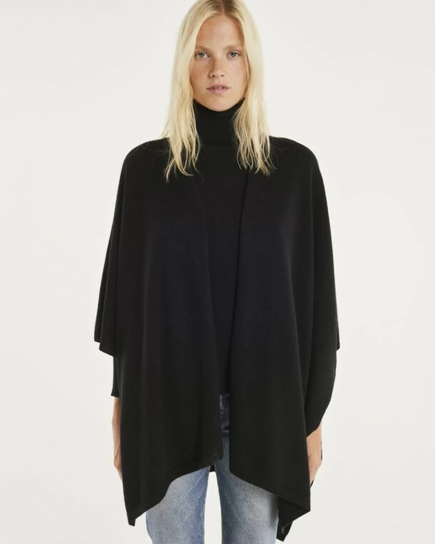 Femme Kujten Capes & Ponchos*Cape Cachemire Col Chale Unie, 2 Fils