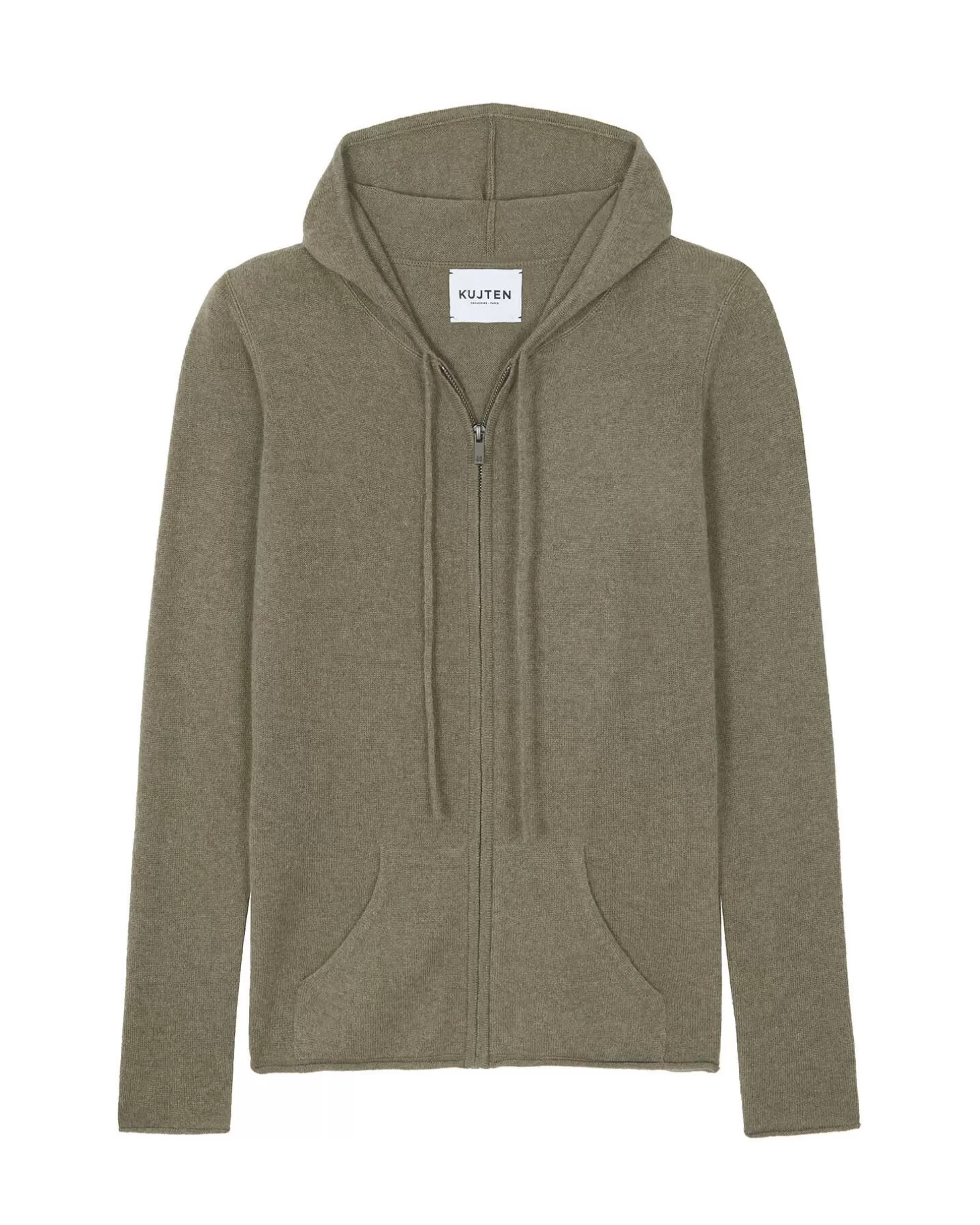 Femme Kujten Hoodies*Cardigan Cachemire A Capuche Zippe, 2 Fils