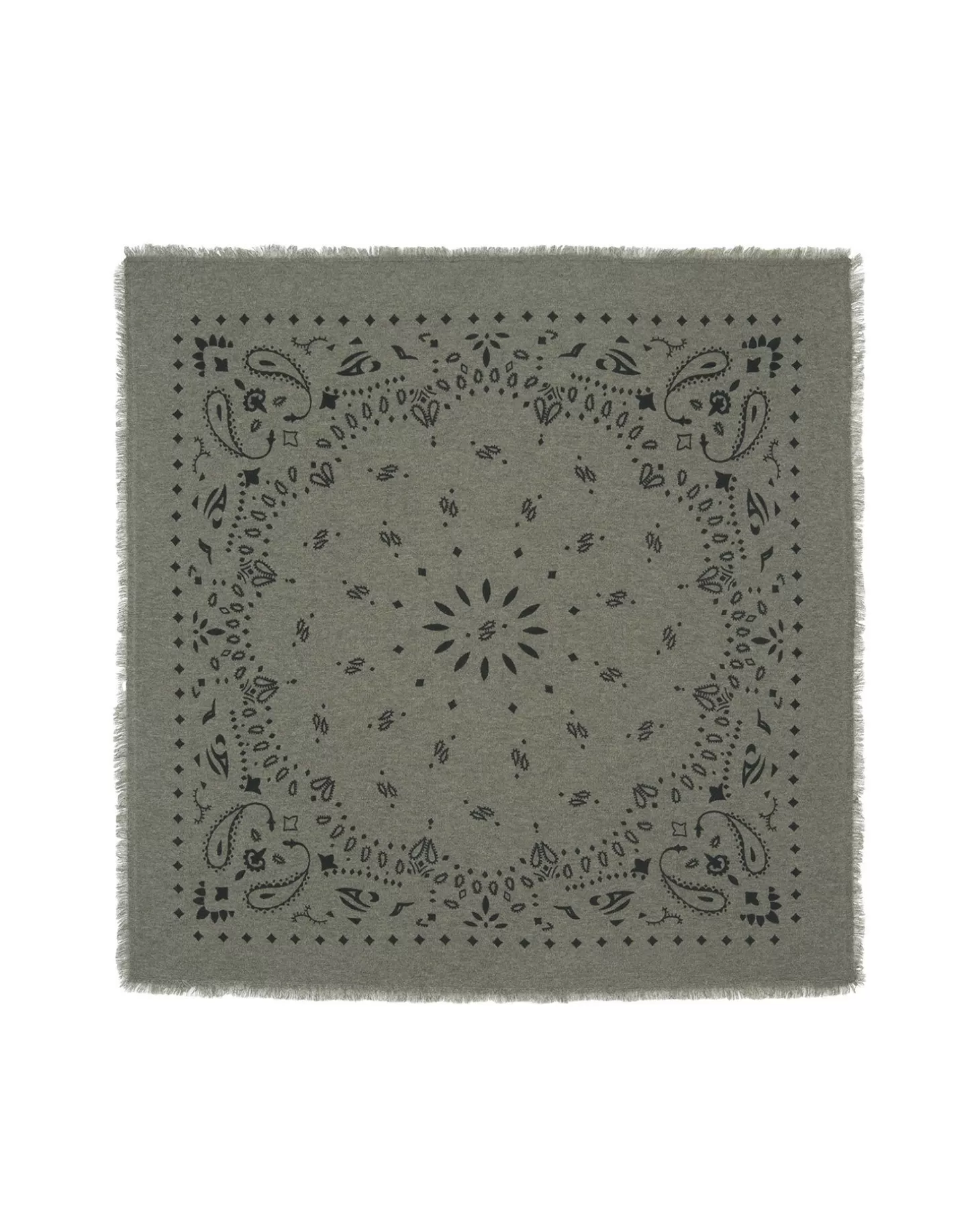 Kujten Écharpes & Cols*Grand Bandana Cachemire A Frange, 2 Fils