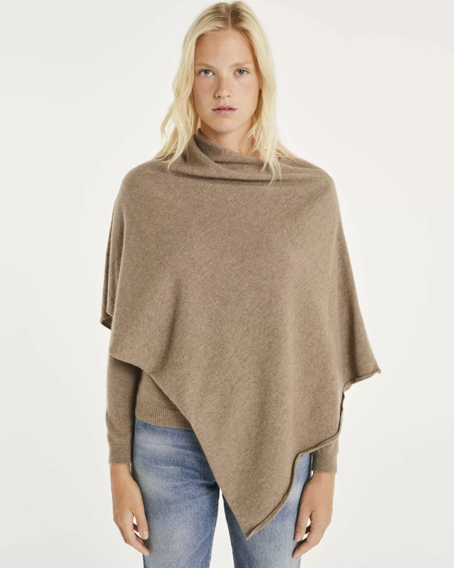 Femme Kujten Capes & Ponchos*Poncho Cachemire Col Bateau Court