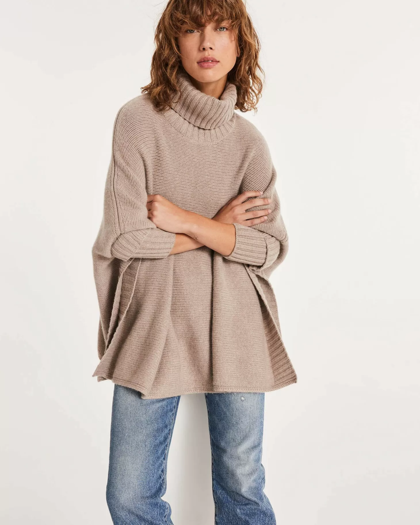 Femme Kujten Capes & Ponchos*Poncho Cachemire Col Roule Oversize