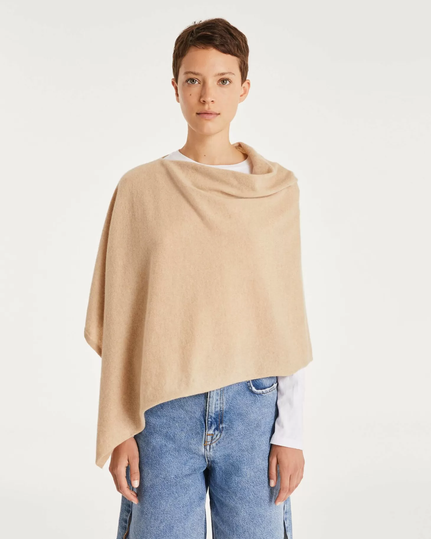 Femme Kujten Capes & Ponchos*Poncho Court Cachemire, 2 Fils