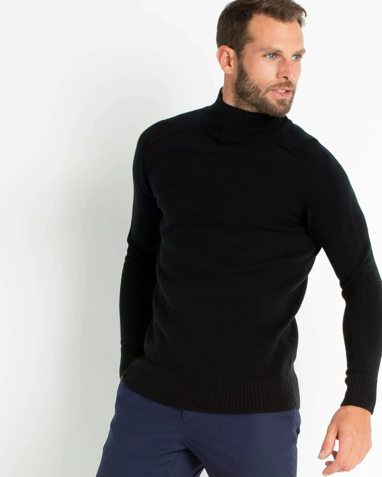 Homme Kujten Pulls & Sweats*Pull Cachemire Col Montant Homme Uni