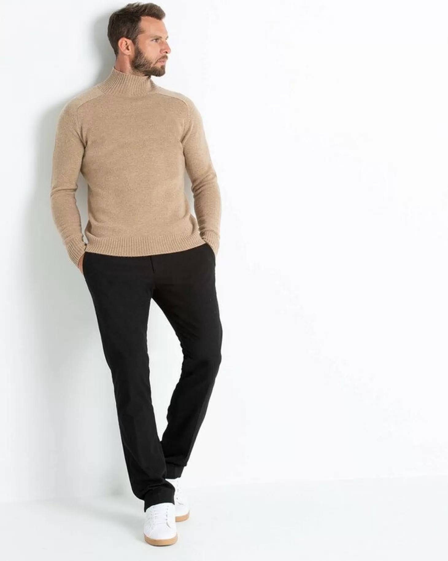 Homme Kujten Pulls & Sweats*Pull Cachemire Col Montant Homme Uni