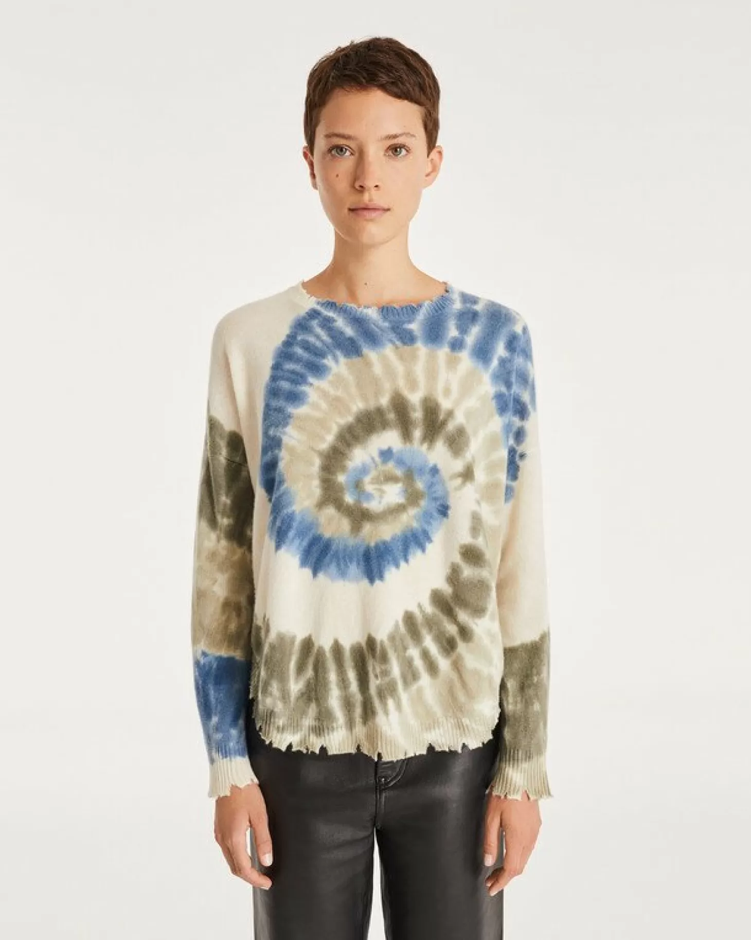 Femme Kujten Pulls & Sweats*Pull Cachemire Col Rond Liquette Tie & Dye