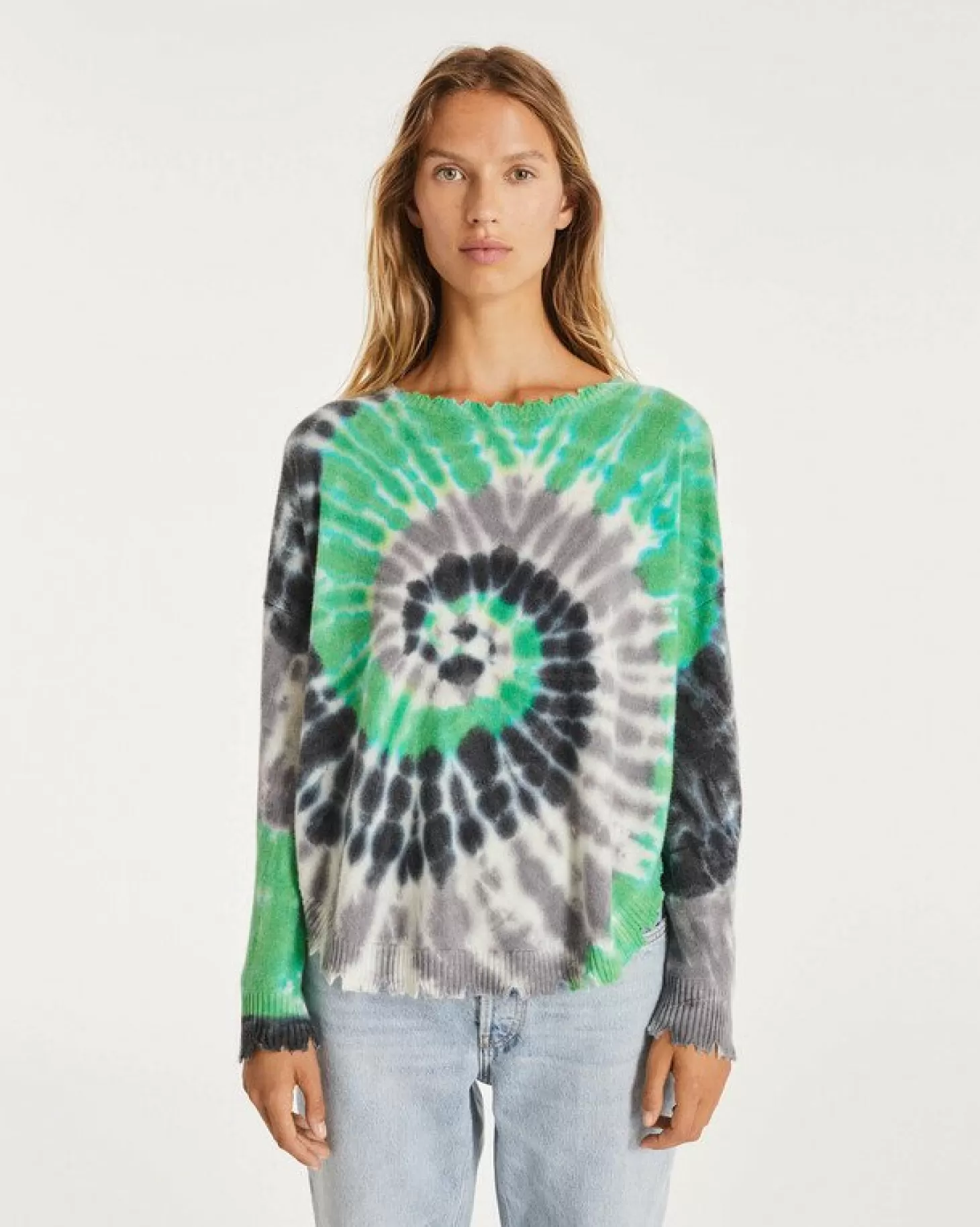 Femme Kujten Pulls & Sweats*Pull Cachemire Col Rond Liquette Tie&Dye