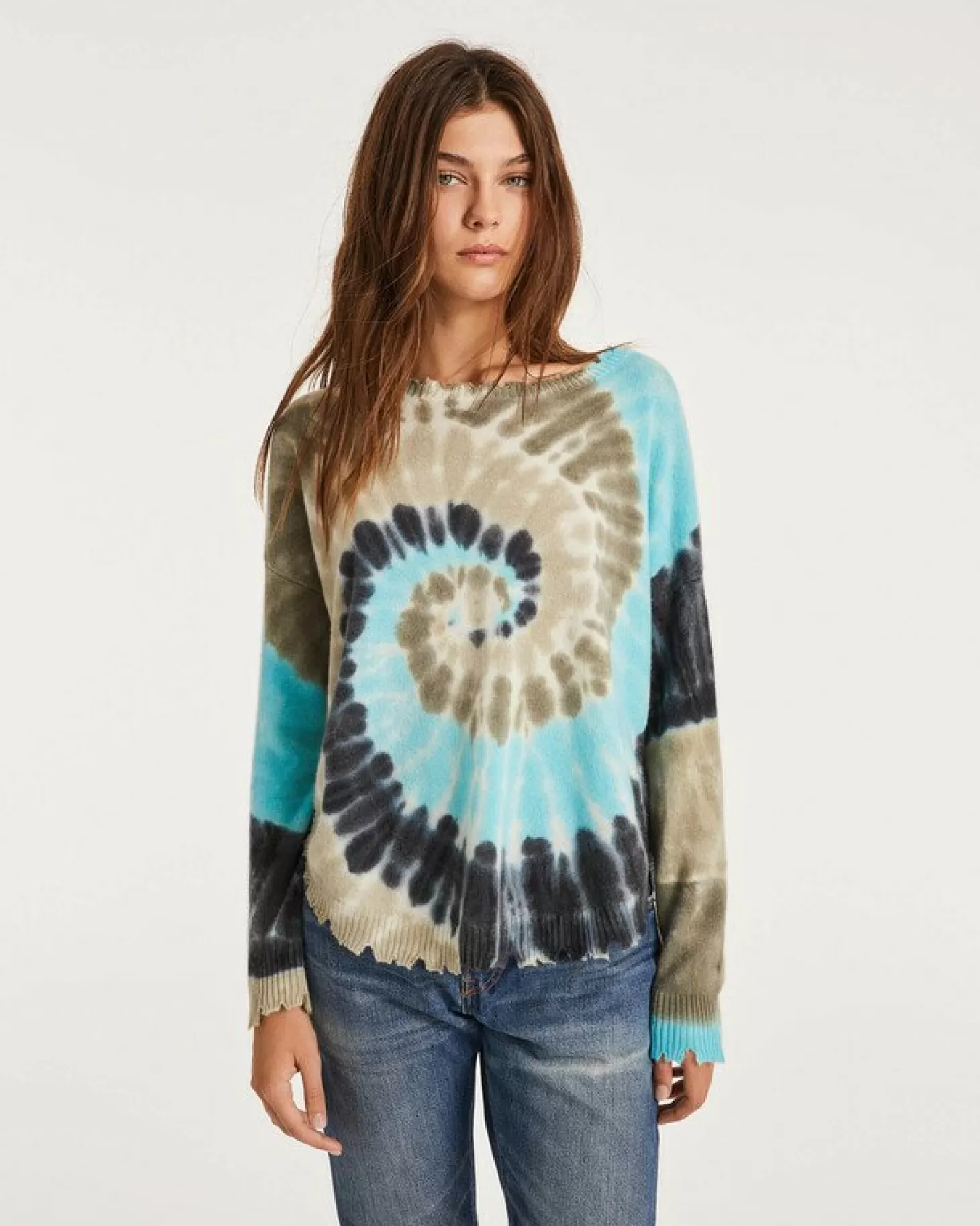 Femme Kujten Pulls & Sweats*Pull Cachemire Col Rond Liquette Tie&Dye