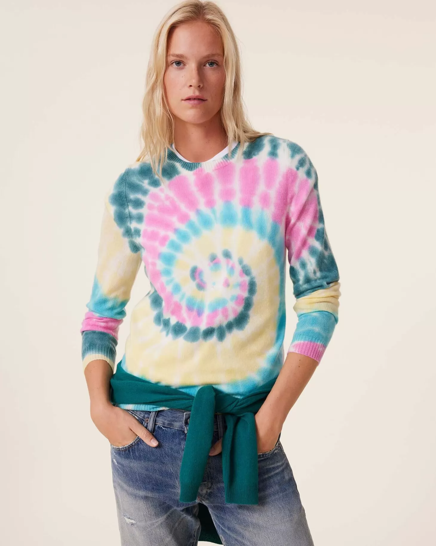 Femme Kujten Pulls & Sweats*Pull Cachemire Col Rond Tie & Dye, 2 Fils