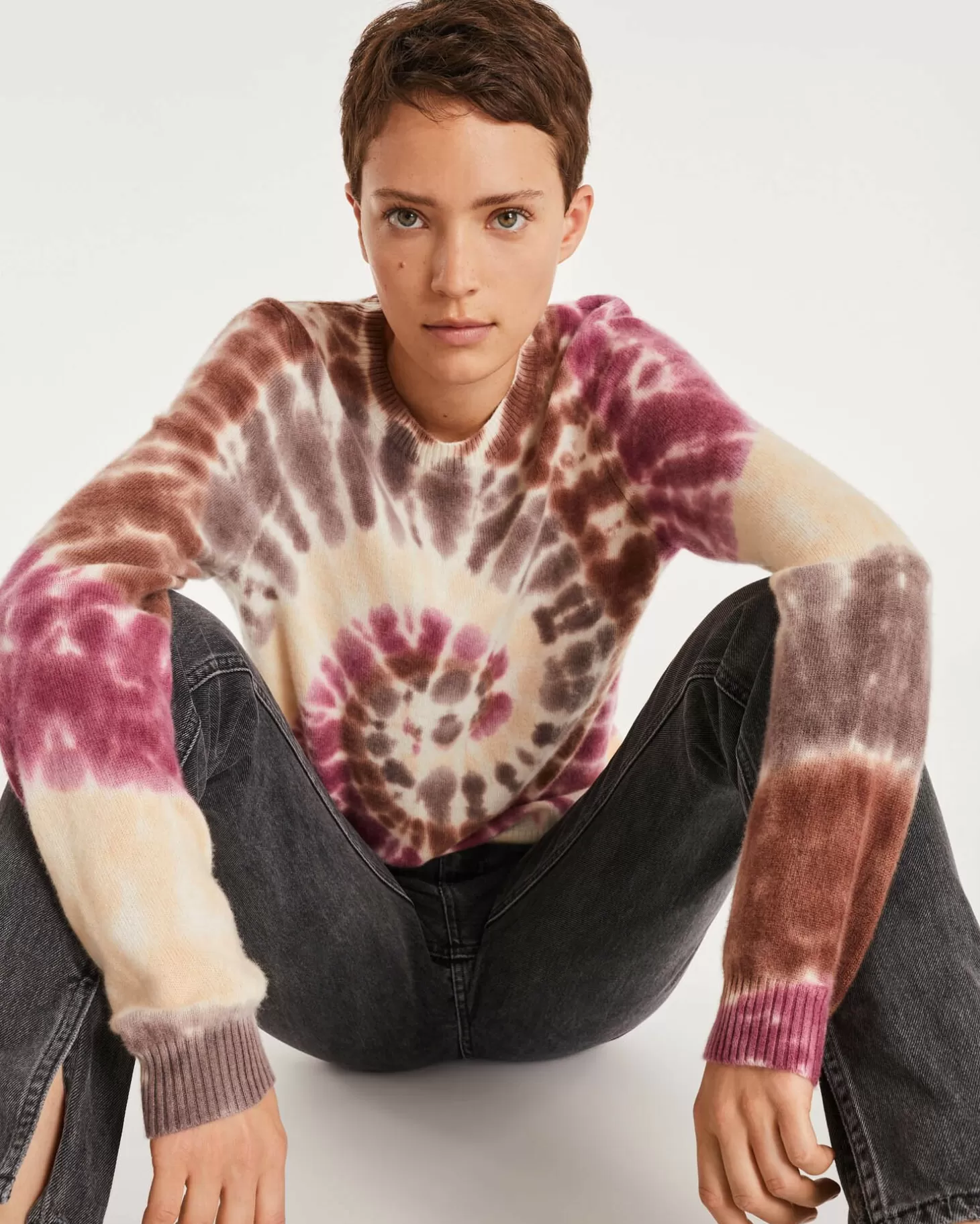 Femme Kujten Pulls & Sweats*Pull Cachemire Col Rond Tie & Dye Sunny