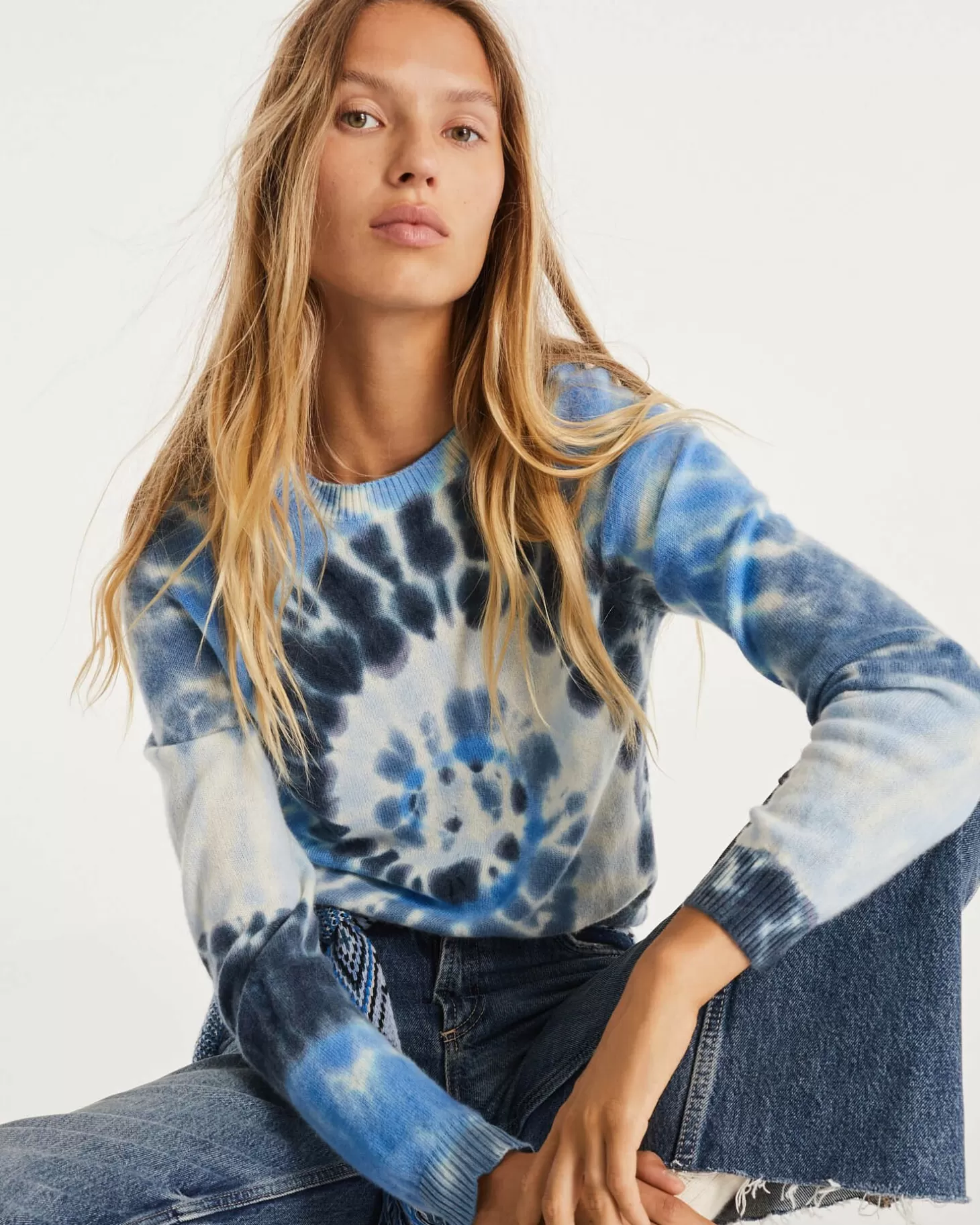 Femme Kujten Pulls & Sweats*Pull Cachemire Col Rond Tie & Dye Sunny