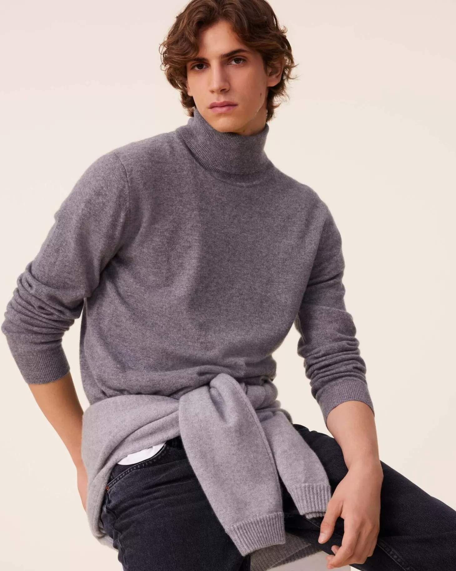 Homme Kujten Pulls & Sweats*Pull Cachemire Col Roule Homme Basic