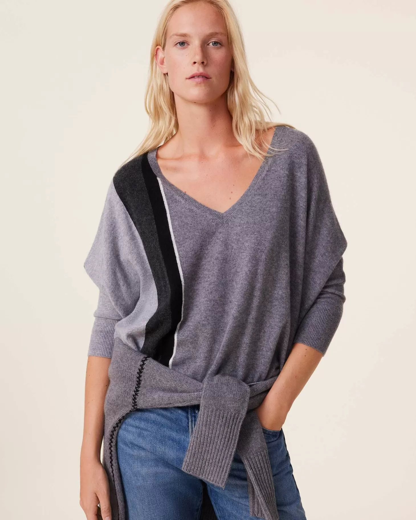 Femme Kujten Pulls & Sweats*Pull Cachemire Col V Oversize, 2 Fils