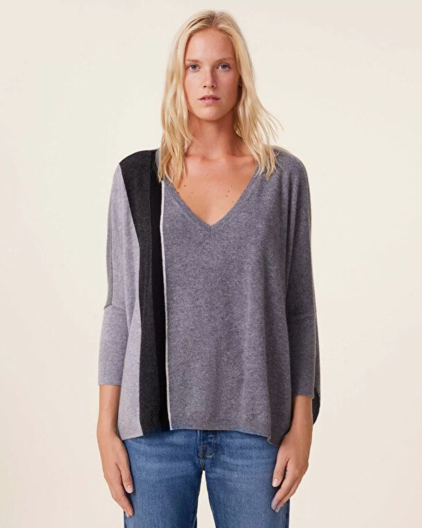 Femme Kujten Pulls & Sweats*Pull Cachemire Col V Oversize, 2 Fils