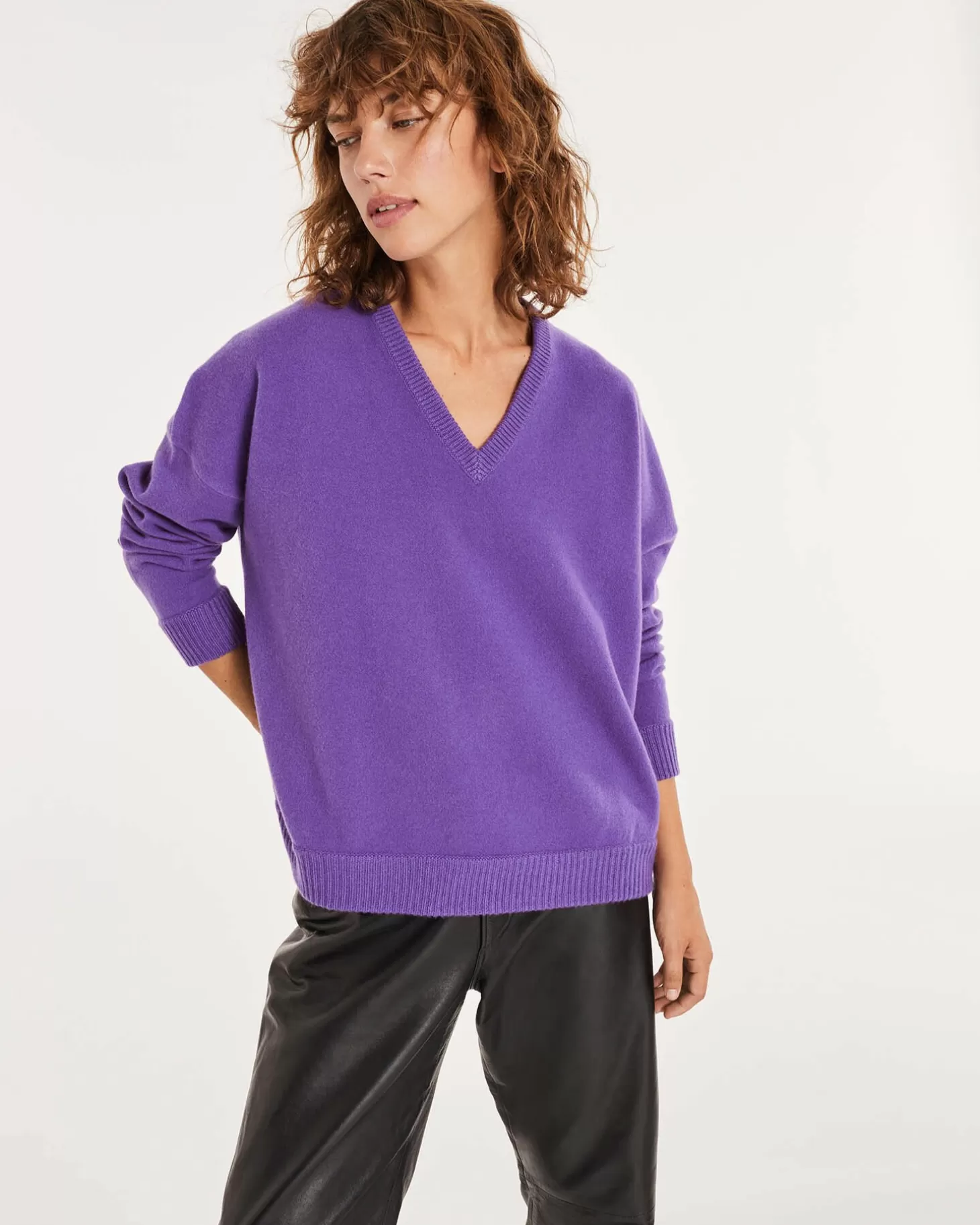 Femme Kujten Pulls & Sweats*Pull Cachemire Col V Oversize Femme