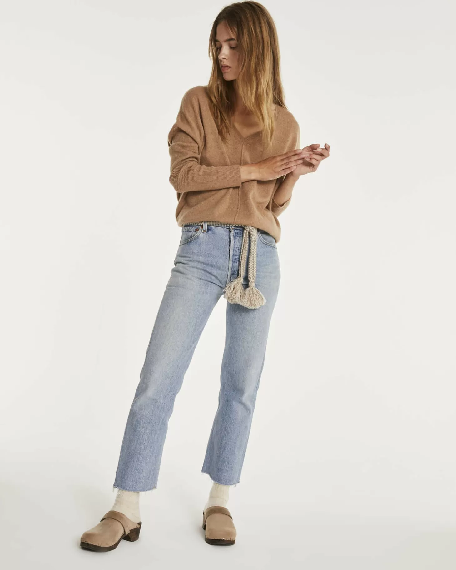 Femme Kujten Pulls & Sweats*Pull Cachemire Col V Oversize Liquette