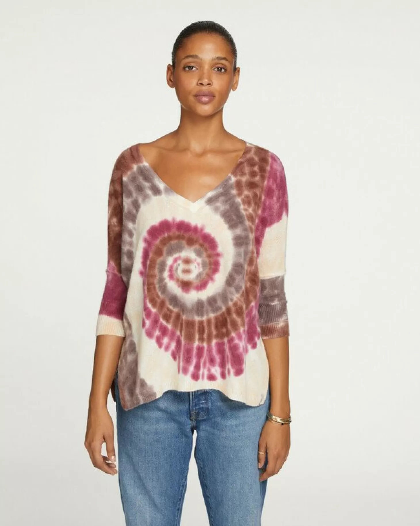 Femme Kujten Pulls & Sweats*Pull Cachemire Col V Tie & Dye