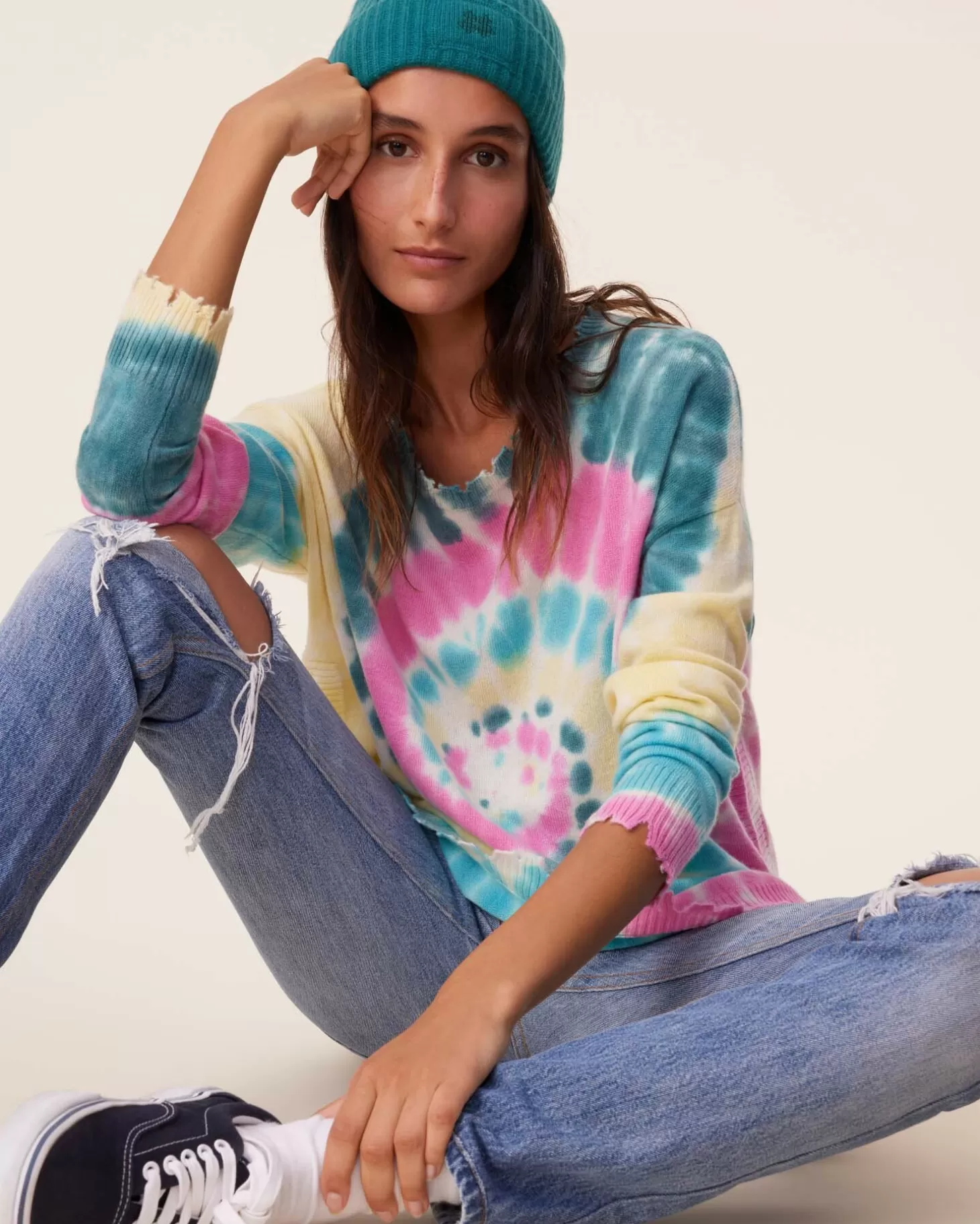 Femme Kujten Pulls & Sweats*Pull Cachemire Liquette Tie & Dye, 2 Fils