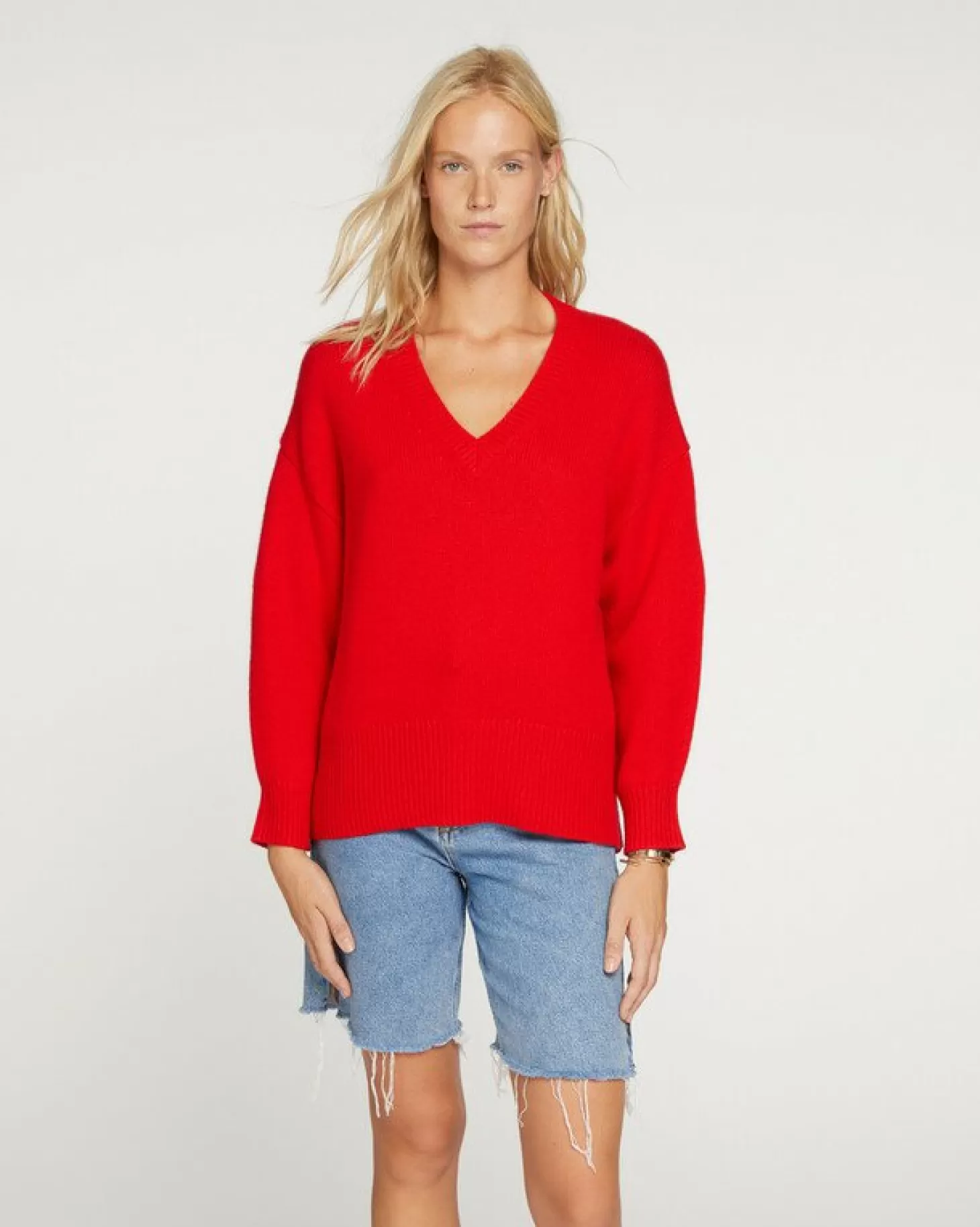 Femme Kujten Pulls & Sweats*Pull Cachemire Oversize Col V Femme