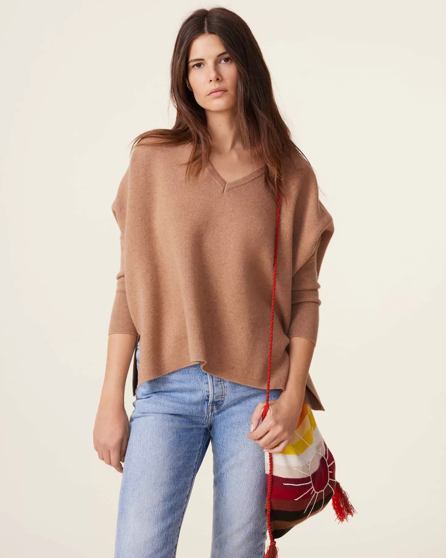 Femme Kujten Pulls & Sweats*Pull Col V Oversize Cachemire Milano, 2 Fils