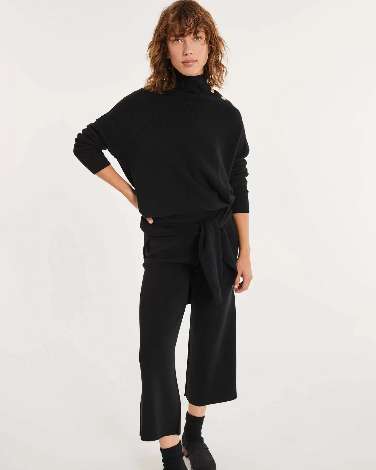 Femme Kujten Pulls & Sweats*Pull En Cachemire A Col Cheminee Et Boutons