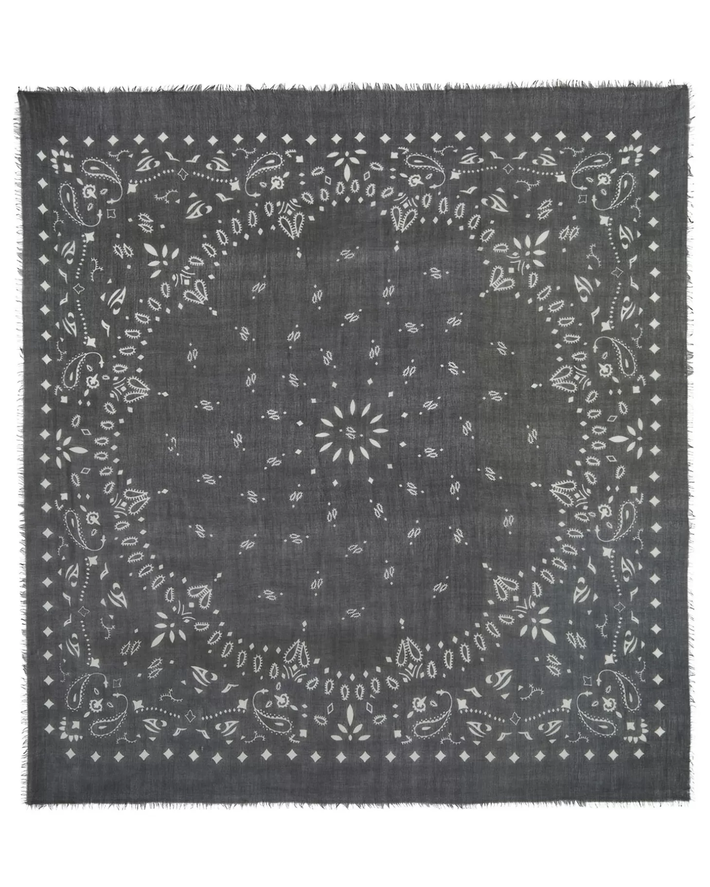 Kujten Écharpes & Cols*Tres Grand Bandana En Voile De Cachemire, 2 Fils